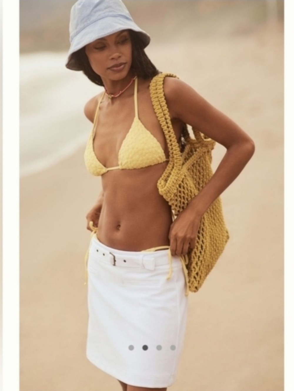 Anthropologie Maeve White  Iscose Mini Skirt Resortwear Preppy Coastal